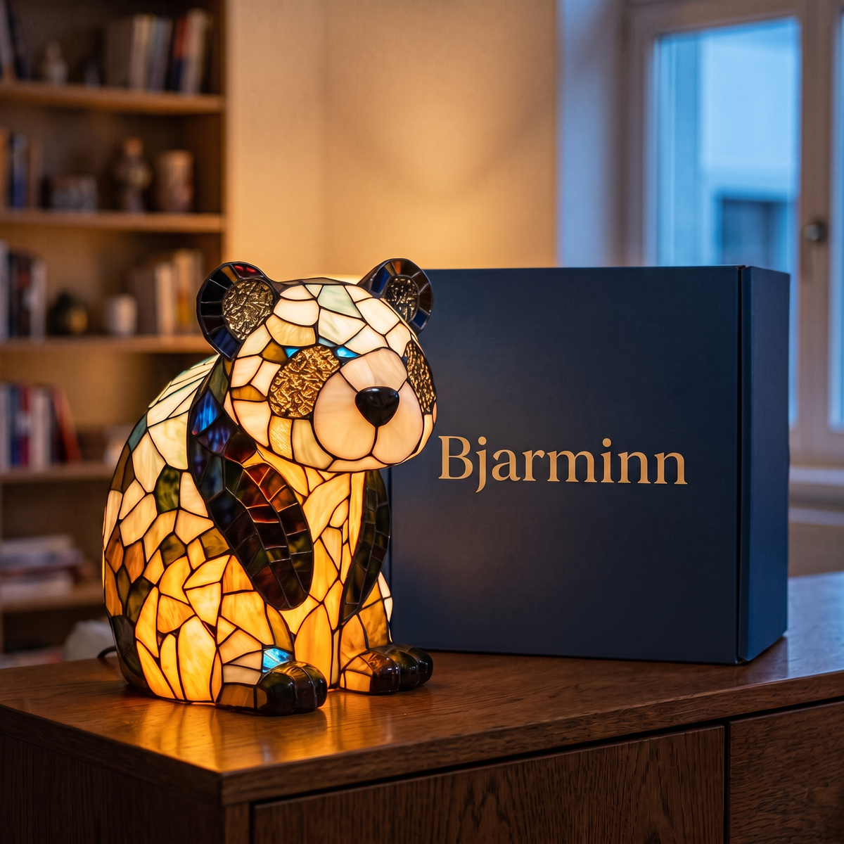 Dýralampi – Pandabjörn með gjafaöskju frá Bjarmanum