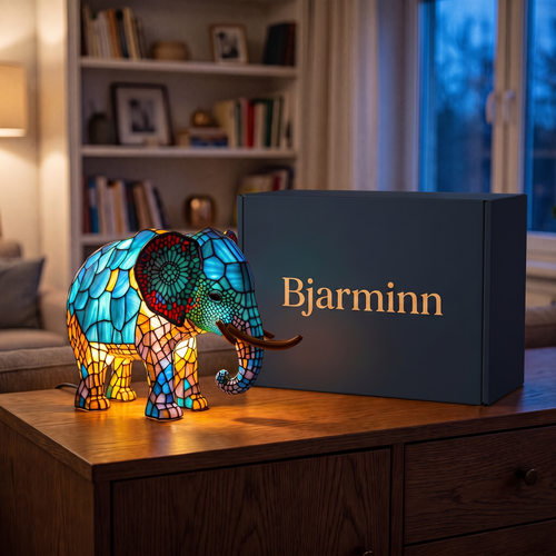 Dýralampi – Fíll með gjafaöskju frá Bjarmanum