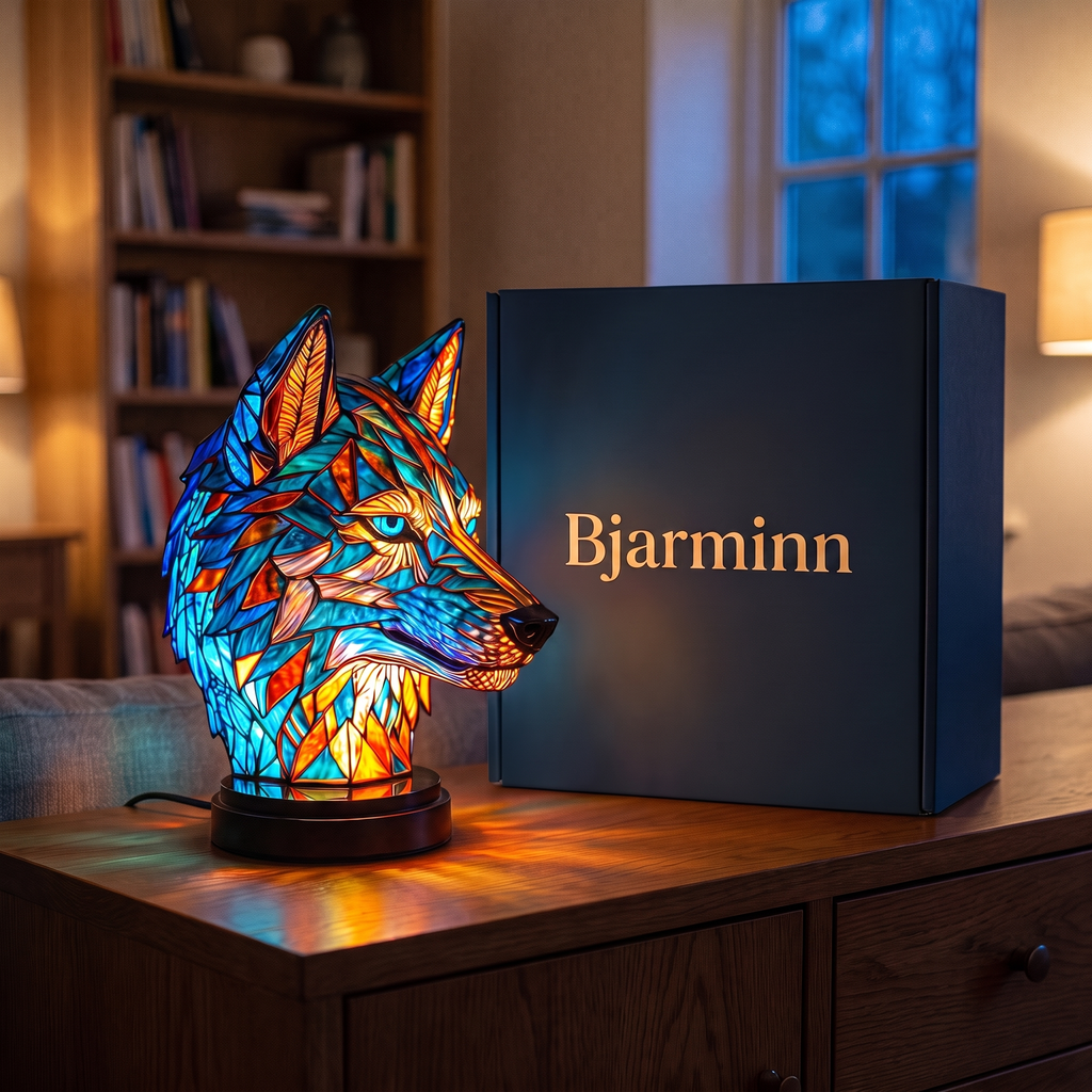 Dýralampi – Úlfur með gjafaöskju frá Bjarmanum